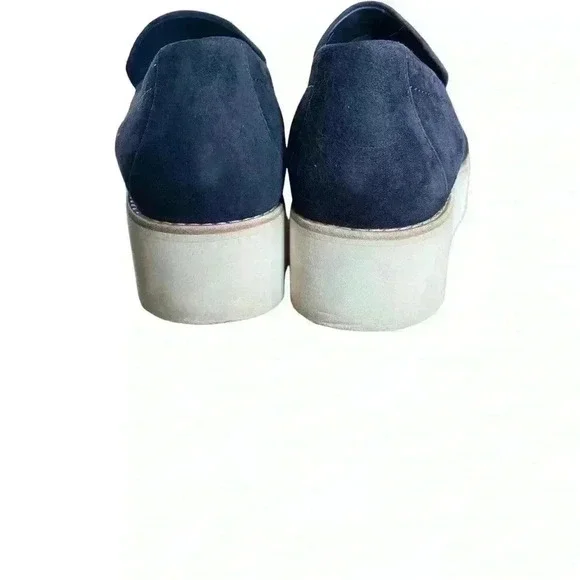 Vince Zeta Women's Navy Platform Loafers Slip-On Sneakers - Picture 4 of 10